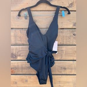 NWT We are HAH, wrap it up, one piece swimsuit, Black, size Small.